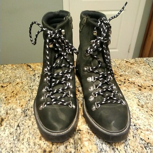 STEVE MADDEN GEIGER LACE UP COMBAT BOOTS SIZE 8.5 M Olive - Picture 13 of 13
